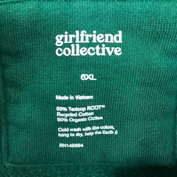 Girlfriend Collective 50/50 Half-zip Sweatshirt, Biome size 6XL - Picture 5 of 10